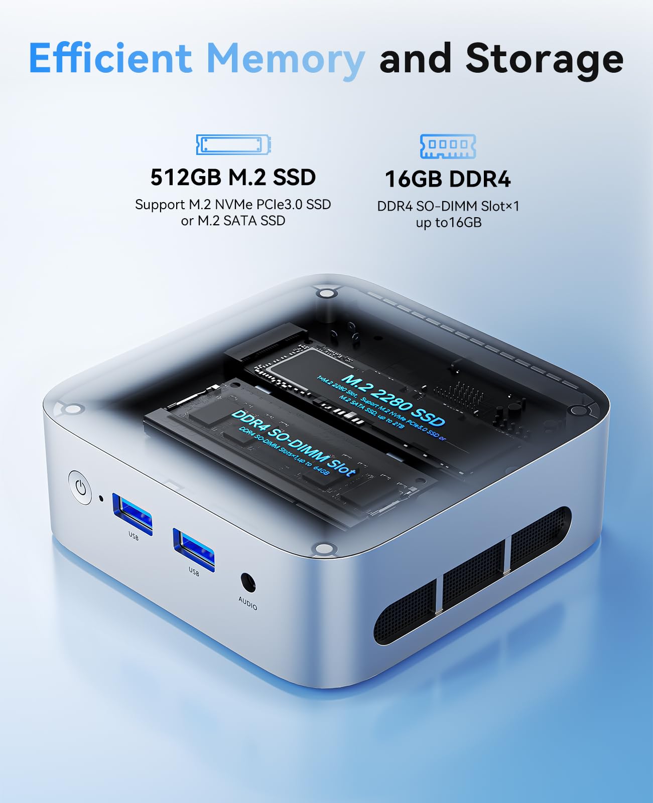ACEMAGIC Mini V1 Mini PC,12th Gen Alder Lake-N N97(Beat N150/N100
